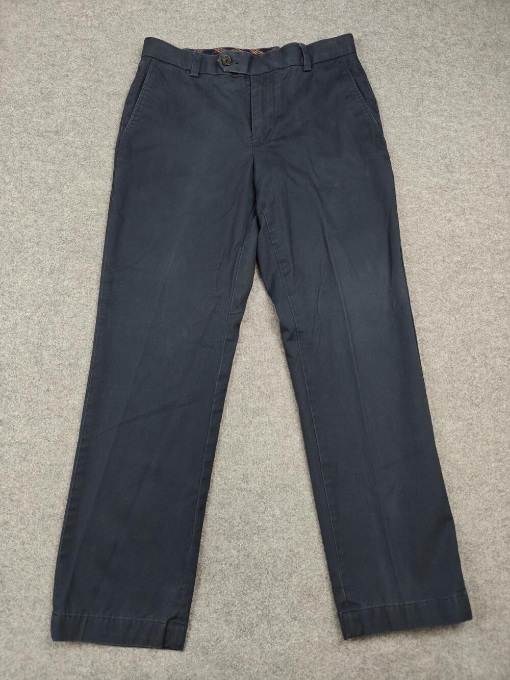 Brooks Brothers Pants Mens 31x30 Blue Chino Regular Cotton Milano Flat Front